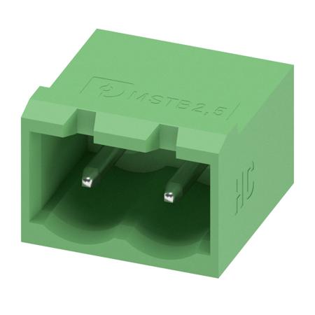 1923759 Phoenix Contact, 5.0mm Pitch, COMBICON MSTBA, 2 Way, Pluggable Terminal Block, Header, Solder Termination,