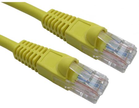 286-3026 RS PRO, 0.5m Cat5e, Yellow RJ45 to Male RJ45 Male, UTP Unshielded, Terminated LSZH Sheath