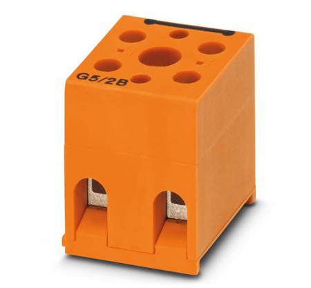 2716305 Phoenix Contact UK Series G 5/ 2 B Non-Fused Terminal Block, 2-Way, 32A, 24 → 12 AWG Wire, Screw Down Termination