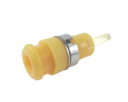 280-086 RS PRO Yellow Female Banana Connector, 2mm Connector, 10A, 600V, Gold Plating