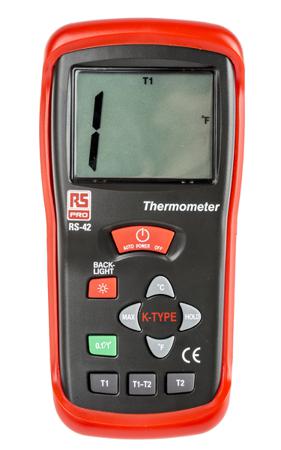 123-1991 RS PRO RS42 Digital Thermometer, 1 Input Handheld, K Type Input With UKAS Calibration