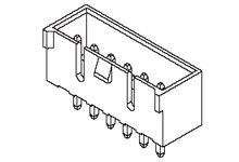 35312-0660 Molex 35312 Series Vertical PCB PCB Header, 6 Contact(s), 2.5 mm Pitch, 1 Row, Shrouded
