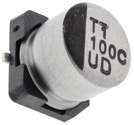 UUD1C101MCL1GS Nichicon 100μF Aluminium Electrolytic Capacitor 16V dc, Surface Mount -