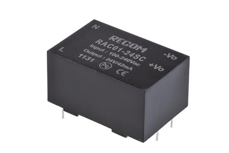 RAC01-24SC Recom 1W Embedded Switch Mode Power Supply SMPS, 42mA, 24V dc