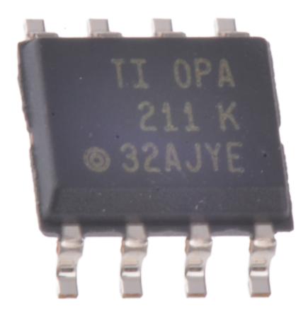 OPA211ID Texas Instruments, Operational Amplifier, 80 MHz, 8-Pin 18 V SOIC
