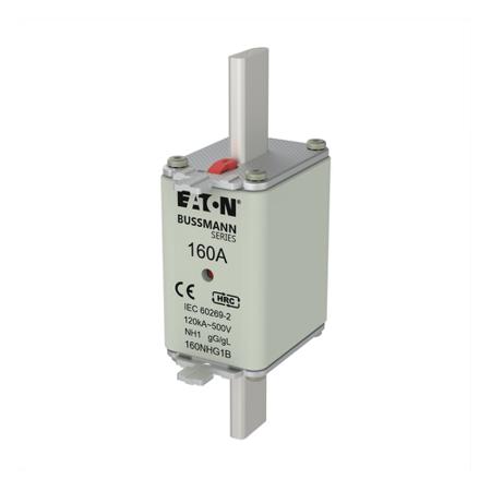 160NHG1B Eaton 160A NH Fuse, NH1, 500V ac