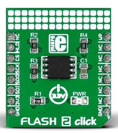 MIKROE-2267 MikroElektronika , Flash 2 click Serial Flash Development Board for SST26VF064B for MikroBUS