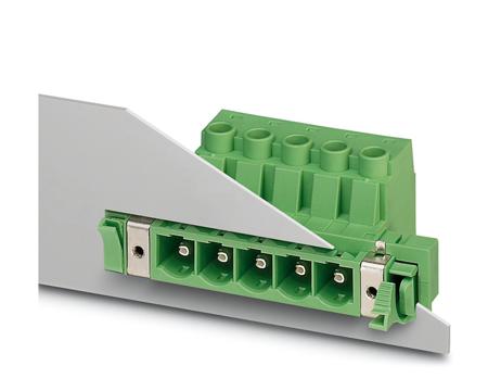 1703454 Phoenix Contact, 10.16mm Pitch, 2 Way, , Pluggable Terminal Block, Feed Through Plug, Cable Mount, Panel Mount, Screw