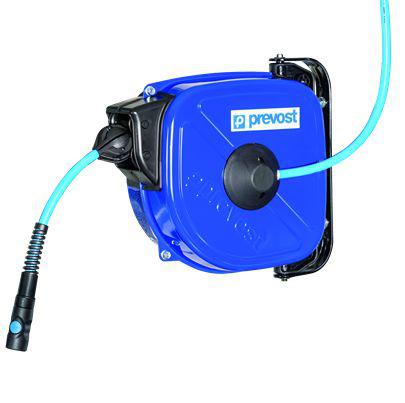 DRF-1015ES PREVOST Wall Mounted 15m Air Hose Reel, 10mm Inner Diameter, 14mm Outer Diameter, 800L/min Flow Rate