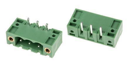 874-4985 RS Pro 95 Series 5mm Pitch Right Angle PCB Terminal Block, PCB Header, PCB, 3 Way