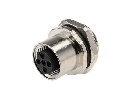 T4133412051-000 TE Connectivity M12 Series, 5 Pole Panel Mount Circular Connector Plug, Female Contacts, IP67