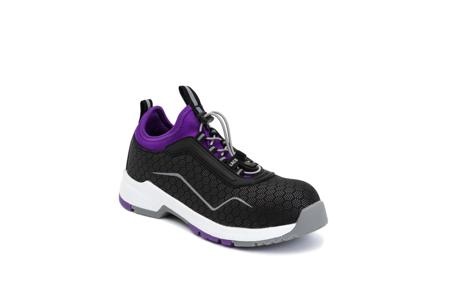 6551616-37-7 Honeywell Safety COCOON EVO STRETCH S3 Women's Black, Purple Composite Toe Capped Safety Shoes, UK 4, EU 37
