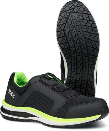 5668-43 Jalas 5668 Unisex Black/Green/White Steel Toe Capped Safety Shoes, UK 9, EU 43