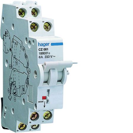 CZ001 Hager  RCCB, 6A, 2 Pole, Type AC, 240V