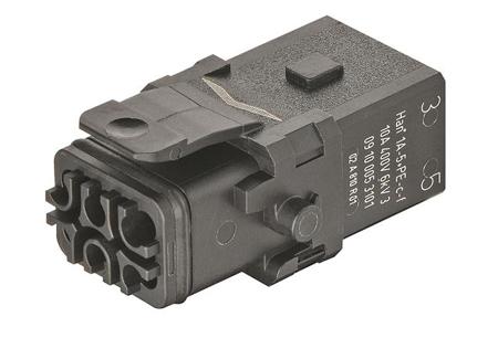 09100053101 HARTING Heavy Duty Power Connector Insert, 10A, Female, Han 1A Series, 5 Contacts
