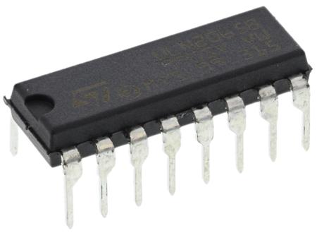 ULN2065B STMicroelectronics  Quad NPN Darlington Transistor, 1.75 A 80 V, 16-Pin PDIP