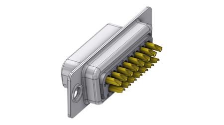 DT15SZ-2 Deltron DT15 15 Way Horizontal D-sub Connector Socket, 2.84mm Pitch