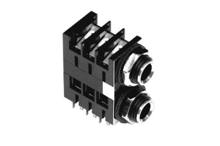 ACJS-MHDE Amphenol Industrial Jack Connector 1/4 in PCB Phone Jack Socket 10A