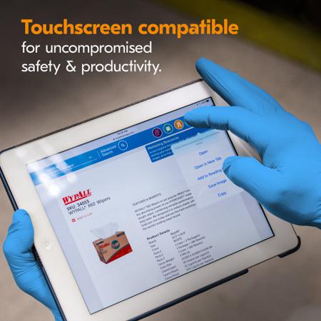 54422 Kimberly Clark G10 Blue Powdered Nitrile Disposable Gloves, Size M, No, 1000 per Pack