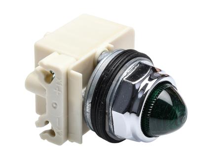 9001KP38LGG9 Schneider Electric Harmony 9001K Green LED Pilot Light, 30mm Cutout, IP66, 120 V ac/dc