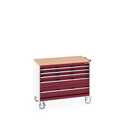 40402163-24V Bott, 5 Drawer Sheet Steel Floor Standing Storage Cabinet, 1050 X 650 X 890mm
