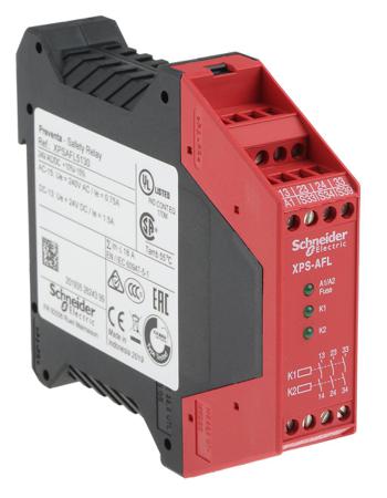 XPSAFL5130 Preventa XPS AFL Safety Relay, Single or Dual Channel, 24 V ac/dc, 3 Safety