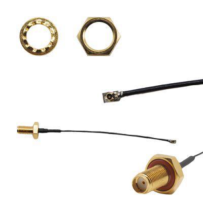 ASMGAL010XC137S11 Siretta MHF4 Series, 100 mm, IP67 Coaxial, Terminated 50 Ω