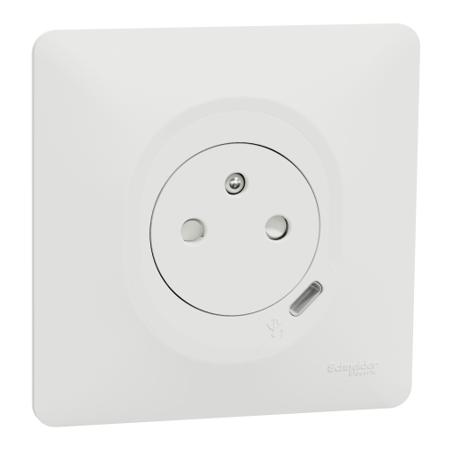S320089 Schneider Electric White, 1 Gang, Ovalis C Series