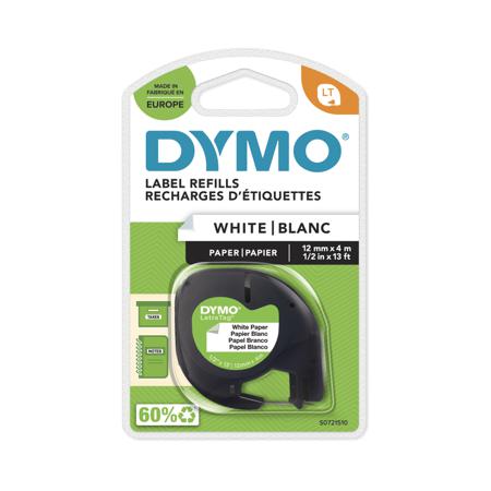 S0721510 Dymo Black on White Label Printer Tape, 4 m Length, 12 mm Width