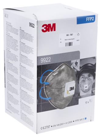3M-Aura-9922 3M Aura™ Specialty 9922 Disposable Face Mask, FFP2 NR D, Valved