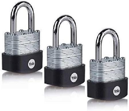 Y125B-40-122-3 Yale Padlock Brass, Steel Steel Padlock, 6mm Shackle, 47mm Body