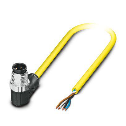 1424902 Phoenix Contact Male Angled Plug M12 to Free Cable End Sensor Actuator Cable, 5 m