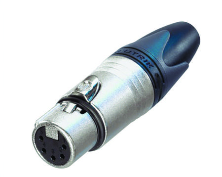 NC5MXX Neutrik Cable Mount XLR Connector, Male, 50 V, 5 Way, Silver over Nickel Plating