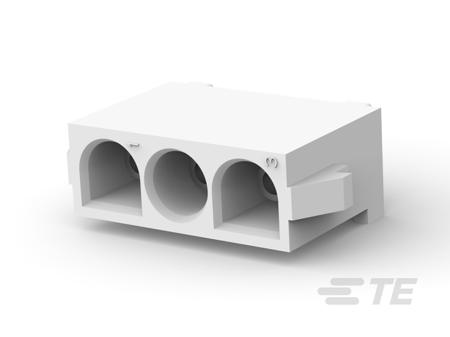 1969800-1 TE Connectivity Universal MATE-N-LOK, 6.35mm Pitch, 3 Way, 1 Row, Vertical PCB Socket, Through Hole