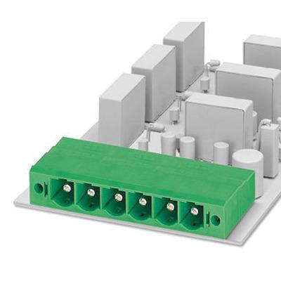 1913769 Phoenix Contact PC Series Straight Wave Soldering Mount PCB Header, 7 Contact(s), 10.16 mm Pitch, 1 Row, Shrouded