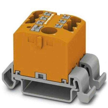 3273216 Phoenix Contact Distribution Block, 7 Way, 4mm², 24A, 690 V, Orange