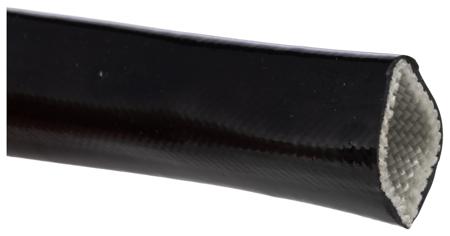 PF1305/8 BK005 Alpha Wire Expandable Braided Fiberglass PVC Black Cable Sleeve, 16.63mm Diameter, 30m Length, FIT Wire Management