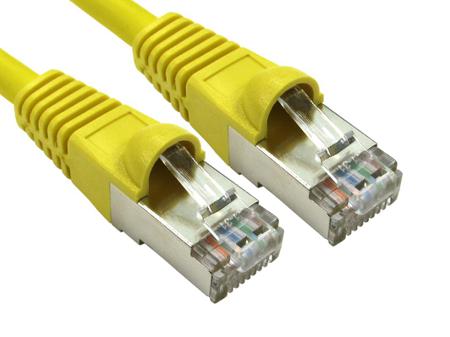 251-5229 RS PRO Cat6a Ethernet Cable Straight, RJ45 to Straight RJ45, S/FTP Shield, Yellow LSZH Sheath, 10m Male转Male