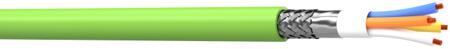 PNETB AXINDUS Cat5 Ethernet Cable, Aluminium Foil, Tinned Copper Braid, Green, 100m
