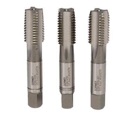 E100 16N8 Dormer Tap Set HSS 3-Piece 2.0mm Pitch Metric Standard Hand Tap M16 Thread