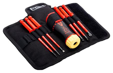 808061 Bahco Phillips; Slotted Interchangeable Insulated Screwdriver Set, 7-Piece