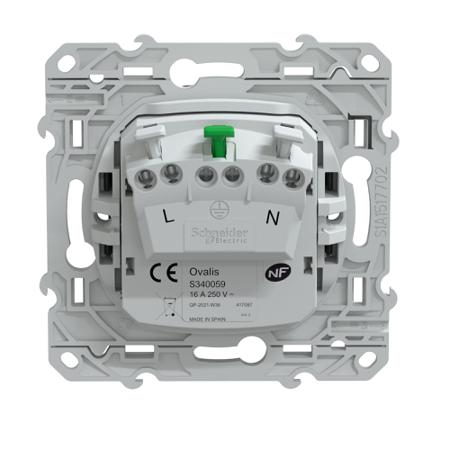 S340059 Schneider Electric Anthracite, 1 Gang, Ovalis C Series