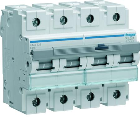 HMX425 Hager HMX MCB, 4P, 25A, 400V AC, 50 Breaking Capacity