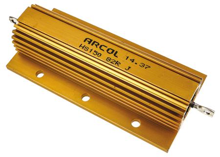 HS150-82R-J Arcol HS150 Series Aluminium Housed Axial Wire Wound Panel Mount Resistor, 82Ω ±5% 150W