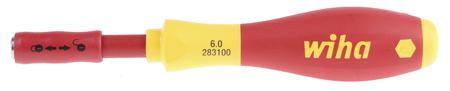 34577 Wiha Hexagon Nut Driver, 6 mm Tip, VDE/1000V, 50 mm Blade, 160 mm Overall