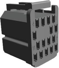316013-6 TE Connectivity MULTILOCK 040 Pair Mate, 16 Way, 4 Row Male Connector Housing