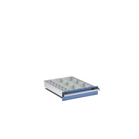 43020755 Bott Polypropylene, Recycled Plastic Storage Rack, 650mm x 525mm x 100mm, Light Grey