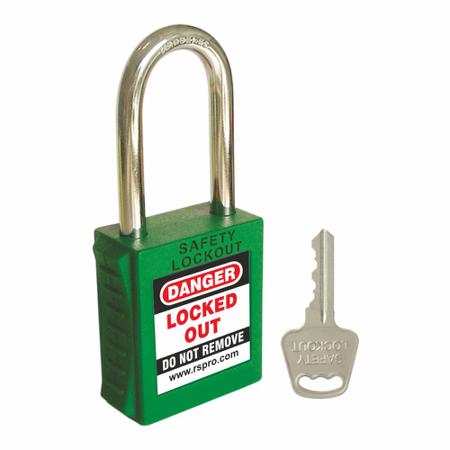 603-258 RS PRO Green 1-Lock ABS, Steel Safety Padlocks, 6mm Shackle, 46mm Attachment