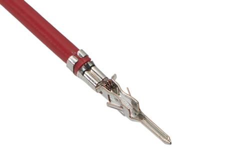 214763-2201 Molex Male Micro-Fit 3.0 to Unterminated Crimped Wire, 75mm, 22AWG, Red