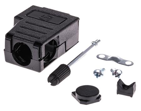 09670090434 HARTING D-Sub Series Thermoplastic D Sub Backshell, 9 Way, Strain Relief